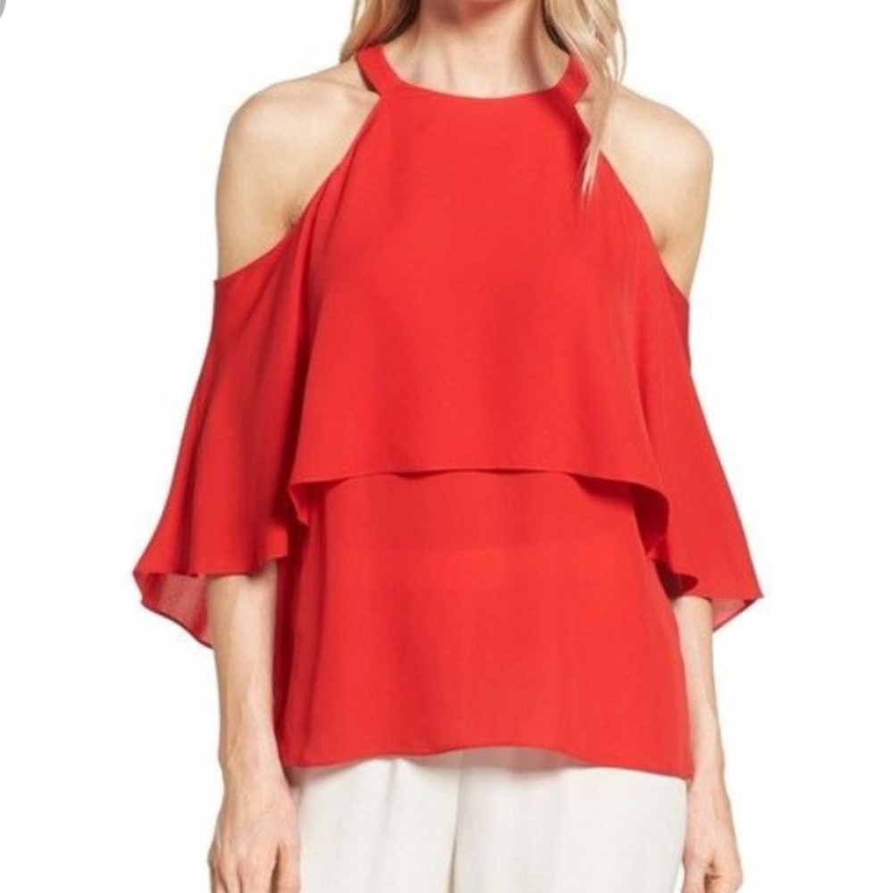 NWT Kobi Halperin Langley Cold Shoulder Blouse